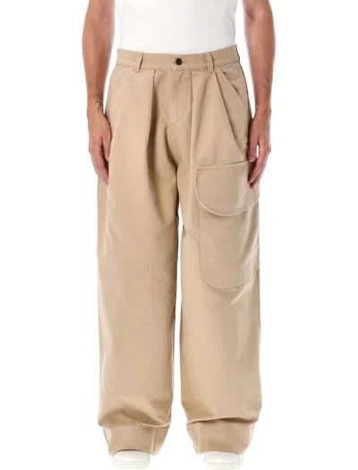 Shop Jw Anderson J.w. Anderson Relaxed Cargo Trousers In Beige