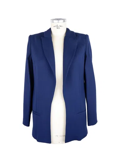 ELISABETTA FRANCHI ELISABETTA FRANCHI ELEGANT BLUE FRONT-OPEN WOMEN'S JACKET 