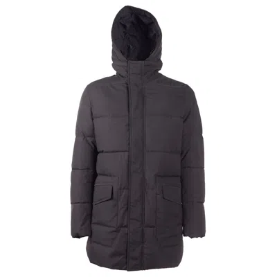 Emilio Romanelli Dashing Gentleman's Jacket With Men's Hood In Black
