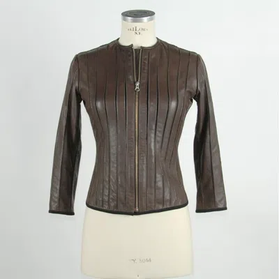 Emilio Romanelli Vera Leather Jackets & Women's Coat In Brown