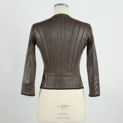 Emilio Romanelli Vera Leather Jackets & Women's Coat In Brown