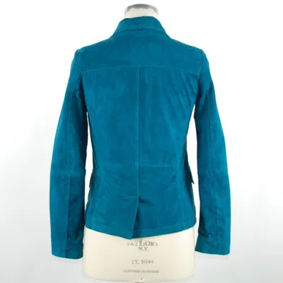 Emilio Romanelli Elegant Green Leather Jacket In Green