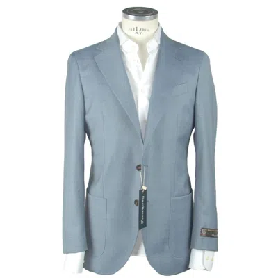 Emilio Romanelli Light Blue Virgin Wool Blazer In Light Blue