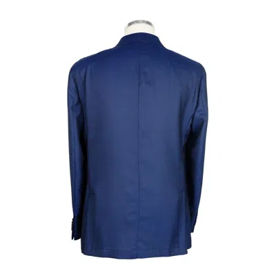 Emilio Romanelli Blue Wool Blazer In Blue