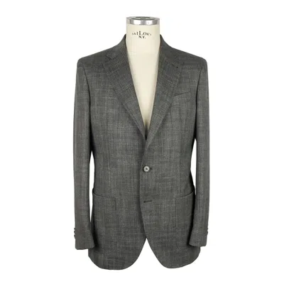 Emilio Romanelli Gray Wool Blazer In Gray