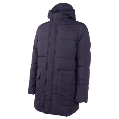 Emilio Romanelli Sleek Blue Men's Jacket With Removable Hood In Blue