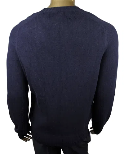 Gucci Men's Blue Cashmere Wool Sweater With Bird Patch In Blue