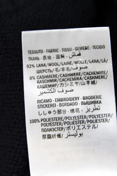 Gucci Men's Blue Cashmere Wool Sweater With Bird Patch In Blue