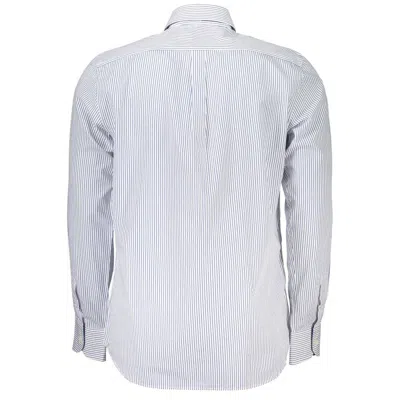 Harmont & Blaine Elegant Striped Button-down Cotton Shirt In Blue