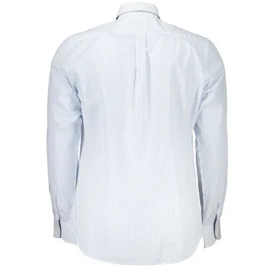 Harmont & Blaine Elegant Striped Button-down Cotton Shirt In Light Blue