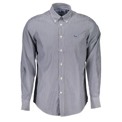 Harmont & Blaine Elegant Blue Long Sleeve Cotton Shirt In Blue