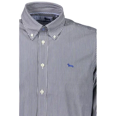 Harmont & Blaine Elegant Blue Long Sleeve Cotton Shirt In Blue