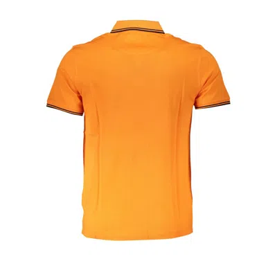 Harmont & Blaine Sleek Summer Slim-fit Polo Shirt In Orange