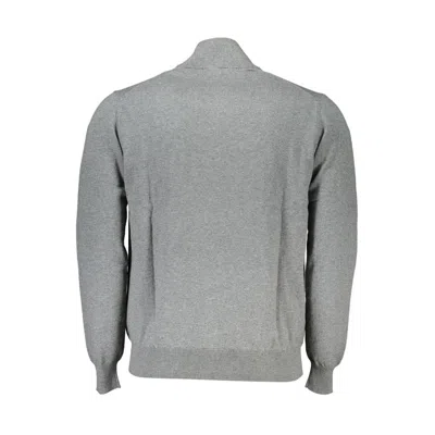 Harmont & Blaine Elegant Half-zip Sweater With Contrast Details In Gray