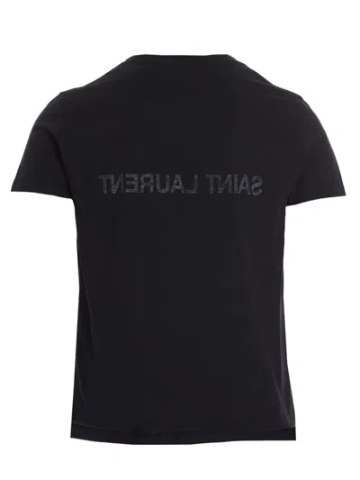 Shop Saint Laurent ' Reverse' T-shirt In Blue