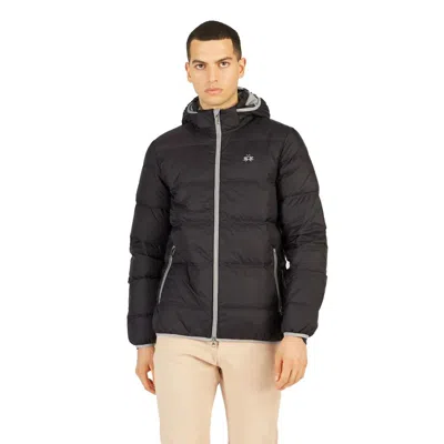 La Martina Elegant Hooded Lightweight Jacket In Black