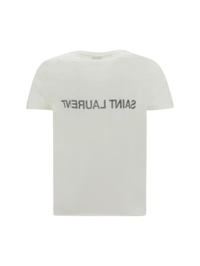 Shop Saint Laurent T-shirts In White