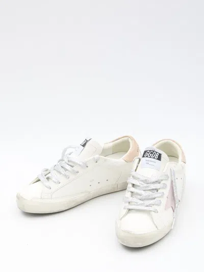 Shop Golden Goose Super-star Sneakers In White