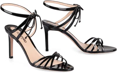 Shop Tom Ford Angelica Heeled Leather Sandals In Black