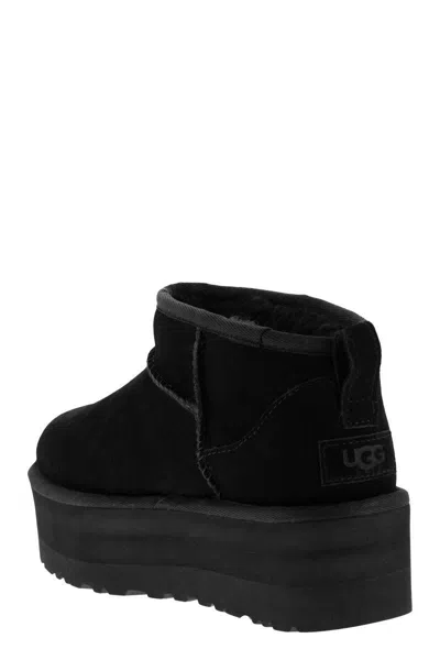 Shop Ugg Ultra Mini Classic - Boots With Plateau In Black