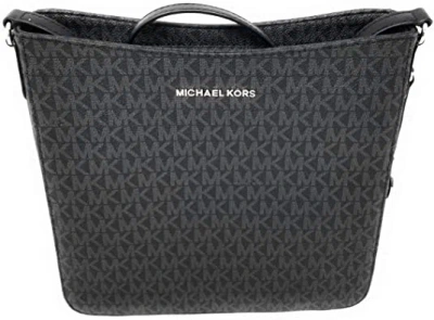Michael Kors Jet Set Travel Mk Signature Large Messenger Crossbody&dustbag In Brown Mk