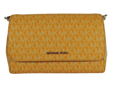 Michael Kors Medium Logo Leather Convertible Crossbody Bag In Honeycomb Multi