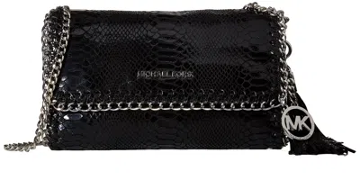 Michael Kors Women's Chelsea Leather Flap Messenger Crossbody Bag In Nickel Distressed Leather/sv