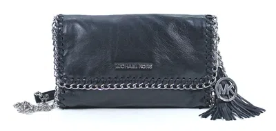 Michael Kors Women's Chelsea Leather Flap Messenger Crossbody Bag In Nickel Distressed Leather/sv