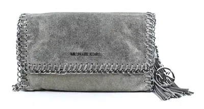 Michael Kors Women's Chelsea Leather Flap Messenger Crossbody Bag In Nickel Distressed Leather/sv