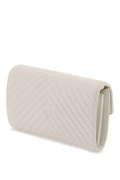 Shop Pinko Love Bag One Wallet Chevron Mini Bag In White