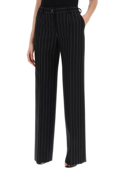 Shop Dolce & Gabbana Striped Flare Leg Pants Women In Multicolor