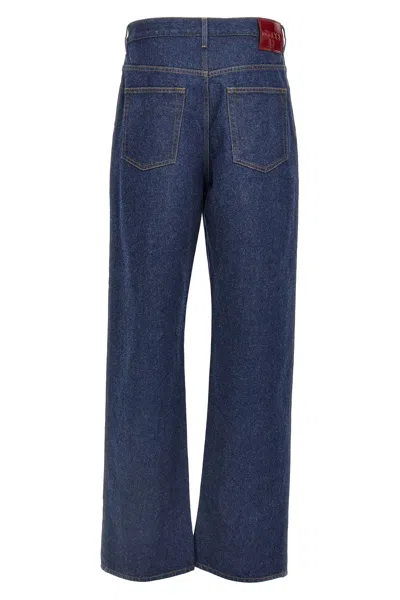Gucci Mens Dark Blue Brand-embossed Mid-rise Straight-leg Jeans In Blue