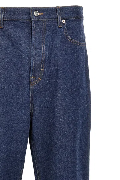 Gucci Mens Dark Blue Brand-embossed Mid-rise Straight-leg Jeans In Blue