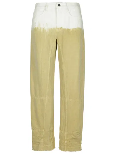 Jil Sander Denim Trousers Featuring Tie-dye Pattern In Cream