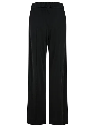 Jil Sander Womens  Straight-leg High-rise Woven-blend Trousers In Black