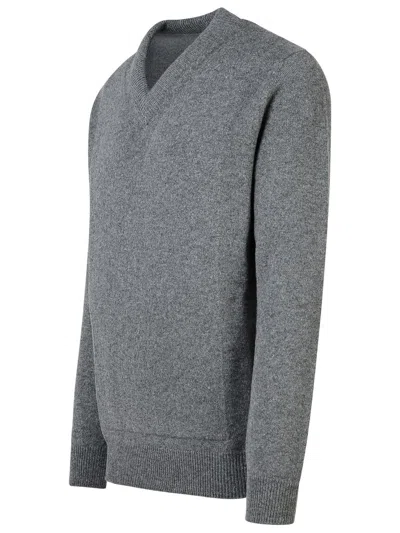 Jil Sander Grey Virgin Wool Sweater Men In Gray