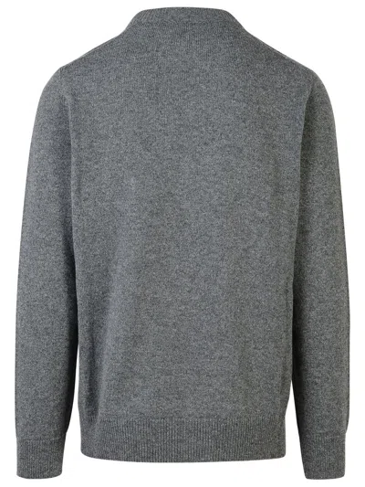 Jil Sander Grey Virgin Wool Sweater Men In Gray