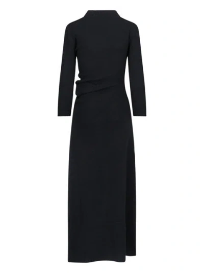 Loewe Women Knitted Dress "queenstown" In Black
