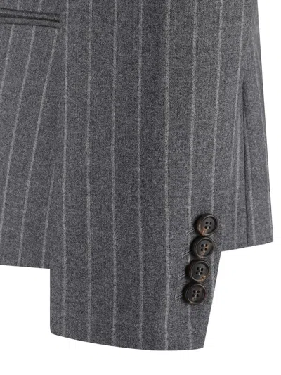 Brunello Cucinelli Blazer Jacket In Gray