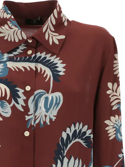 Shop Etro Shirts In Red