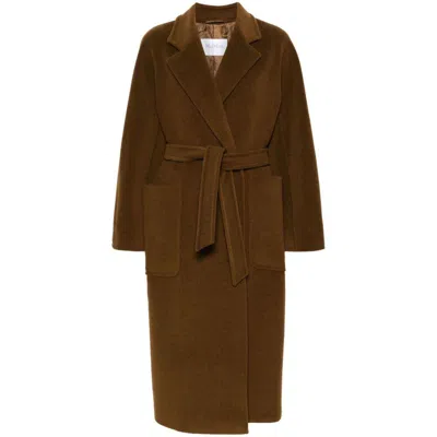 Shop Max Mara Coats In Brown