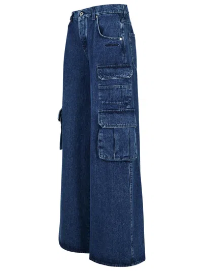 Off-white Wide-leg Cargo Jeans In Blue