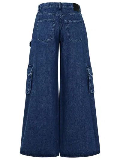 Off-white Wide-leg Cargo Jeans In Blue