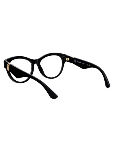 Burberry Top Black On Vintage Check Acetate Optical Glasses In Black