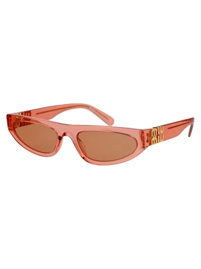 Miu Miu 0mu 07zs Sunglasses In 14t07v Tulip Transparent