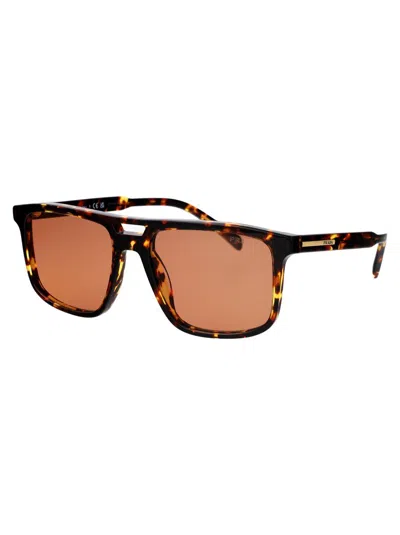 Prada Rectangular Frame Sunglasses In 14o07v Magma Tortoise