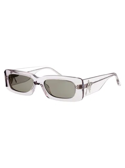 Attico The  Sunglasses 16 C19 Sun C19 In Smoke/silver/brown