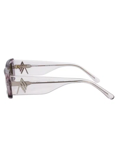 Attico The  Sunglasses 16 C19 Sun C19 In Smoke/silver/brown
