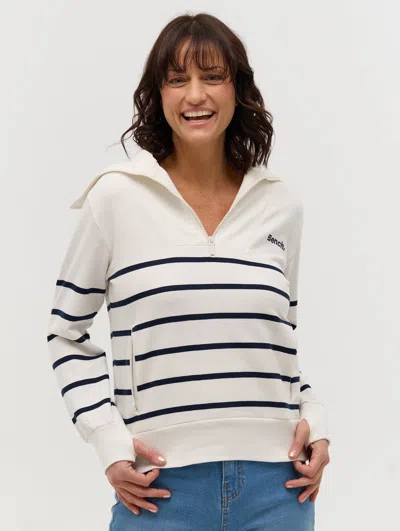 Bench . Nara Stripe Sweatshirt In White