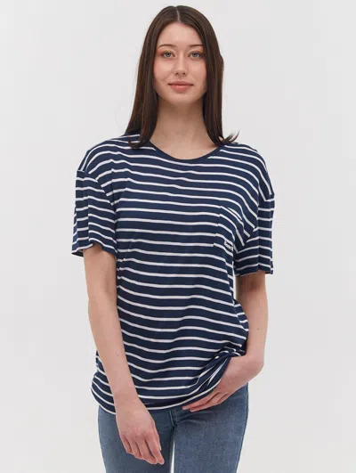 Bench . Nouria Stripe T-shirt In Blue